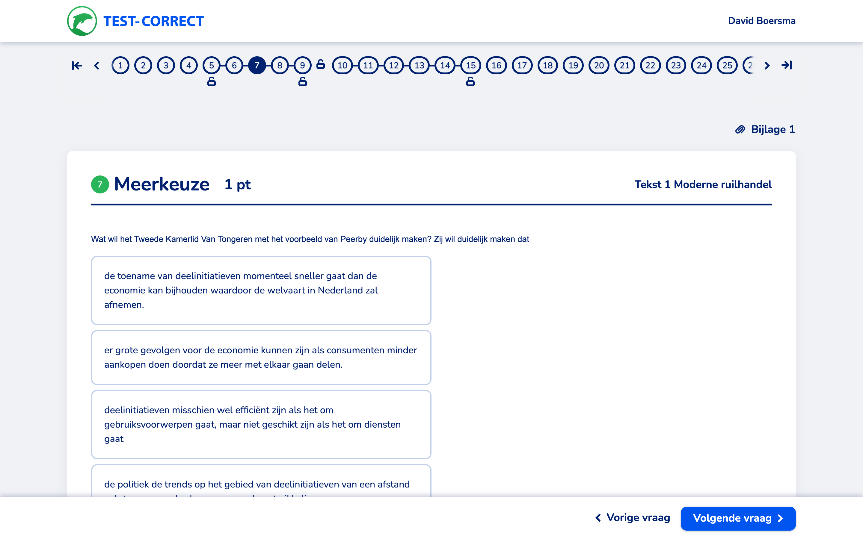 Digitaal toetsen programma toetsplatform beveiligd